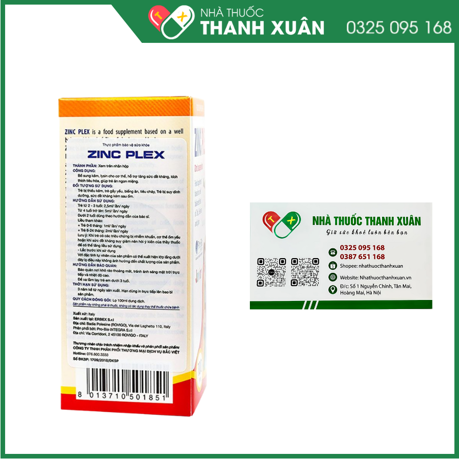 Zinc Plex bổ sung kẽm giúp trẻ ăn ngon miệng
